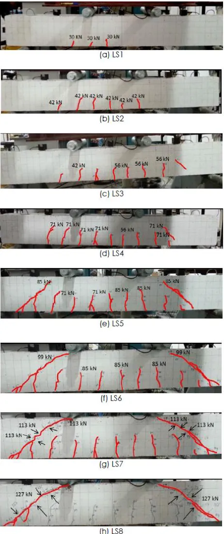 Figure 13 Visual observation in the laboratory work from LS1 to LS8  