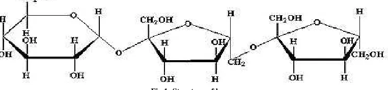 Fig 1: Structure of levan 