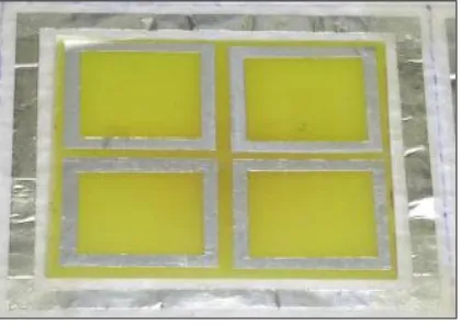 Figure 2.4: Fabricated FSS using photolithography technique [21] 