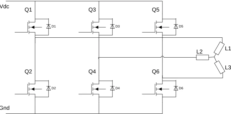 Figure 2. 5: 6-pulse MOSFET controlled inverter. 