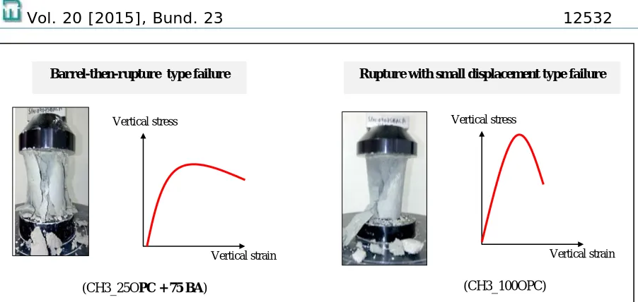 Figure 5: Failure patterns of solidified specimens 