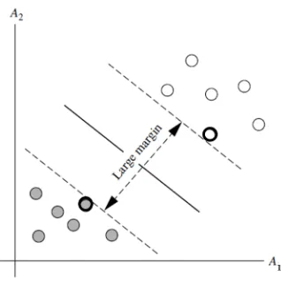 Figure 2.5: Support vectors (Han et al., 2011)