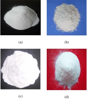 Figure 2.3: Image for high cost ceramic material (a) aluminium oxide, (b) Zirconium dioxide, (c) Titanium dioxide and (d) Silica dioxide  