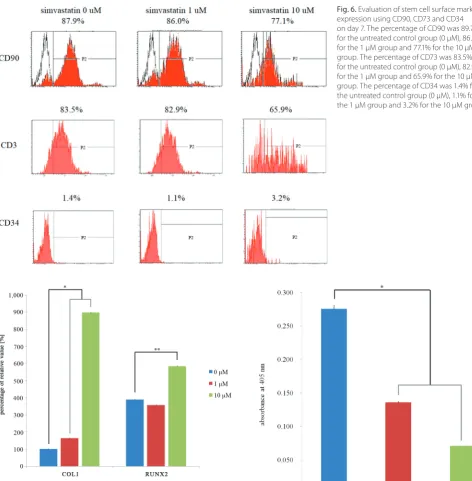 Fig. 6. Evaluation of stem cell surface marker expression using CD90, CD73 and CD34 on day 7