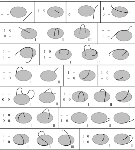 Figure 5The 31 different relations between lines and regions in 