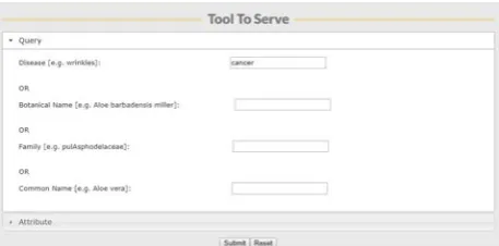 Figure 5. Selection of attributes in the front end search window at MED-PDB 