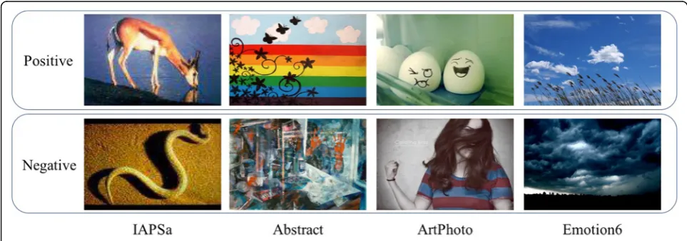 Fig. 3 Positive and negative image examples from data sets