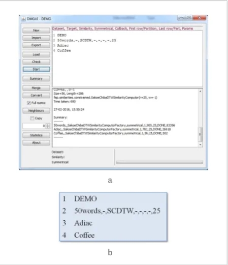 Fig.  6b shows an example of SCVGUI experiment specifications. The name of this experiment is DEMO fines a 5-fold cross-validation using the and it contains three instructions