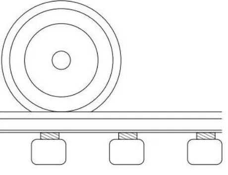 Figure 2.1: Sketch of wheel-rail interaction and the track including sleepers and 