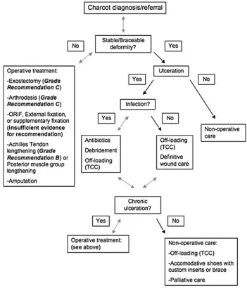 Figure 5: Charcot arthropathy treatment algorithm 
