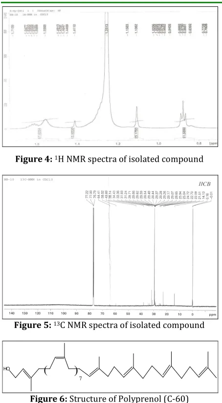 Figure 5: 13C NMR spectra of isolated compound 