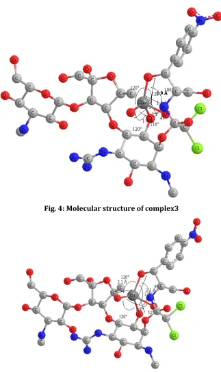 Fig. 4: Molecular structure of complex3 