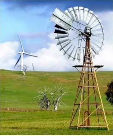 Figure 2.8 A multi-bladed wind turbine (NAJAH, 2012) 