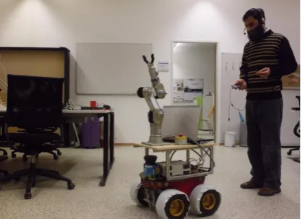 Figure 1. Robot achieves task on spoken command using smartphone based speech recognition system