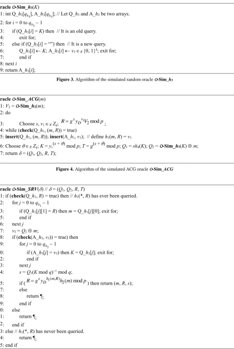 Figure 3. Algorithm of the simulated random oracle O-Sim_h3 