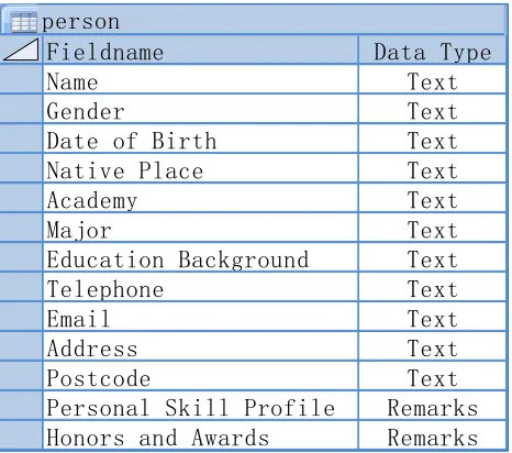 Figure 6. Student's occupation ability evaluation form  