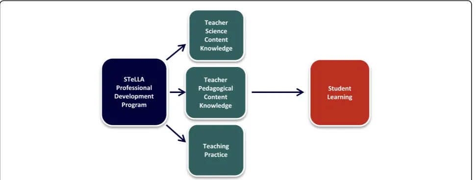 Fig. 1 STELLA professional development program hypothesized pathway of influence