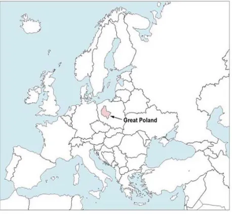 Figure 1.  Location of Great Poland in Europe 