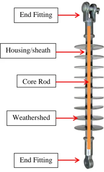 Figure 2.3: Polymeric insulator component [10] 
