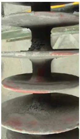 Figure 2.7: Pollution surface on polymeric outdoor insulator 