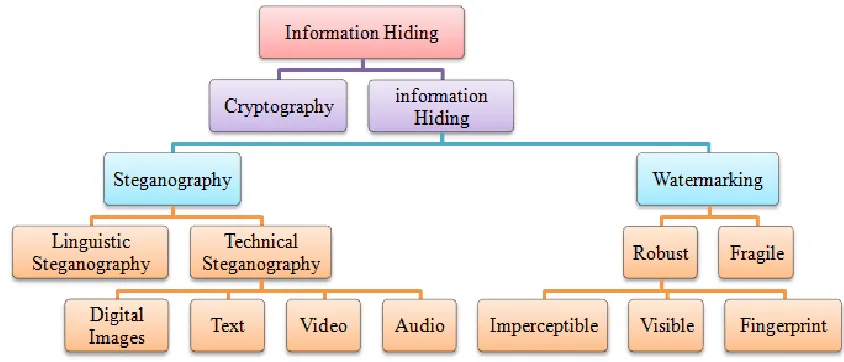 Figure 2.2: The different embodiment disciplines of information hiding [6]. 