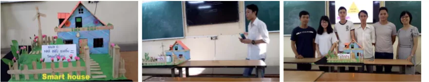 Figure 2.  The smart house developed by recycling waste materials 