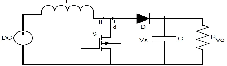 Figure 2.1: The Basic Circuit Configuration of the Buck Converter 