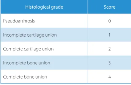 Table 1. Histological fracture healing scale