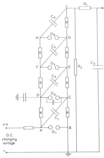 Figure 2.6: Simplified schematic of the solid state Marx generator [8] 