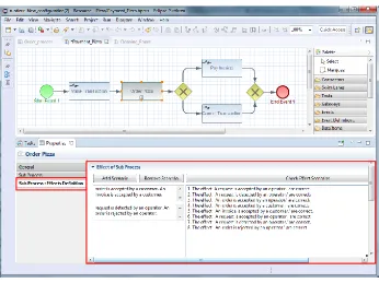 Figure 6. Interface of Element Custom Sub-Process for Representing Immediate Effect 