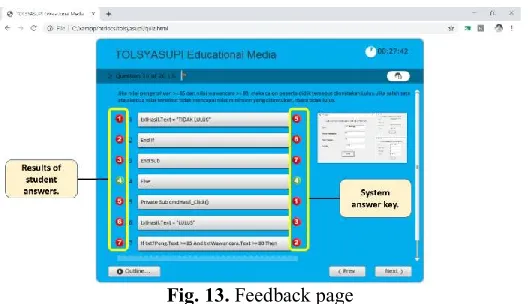 Fig. 13. Feedback page 