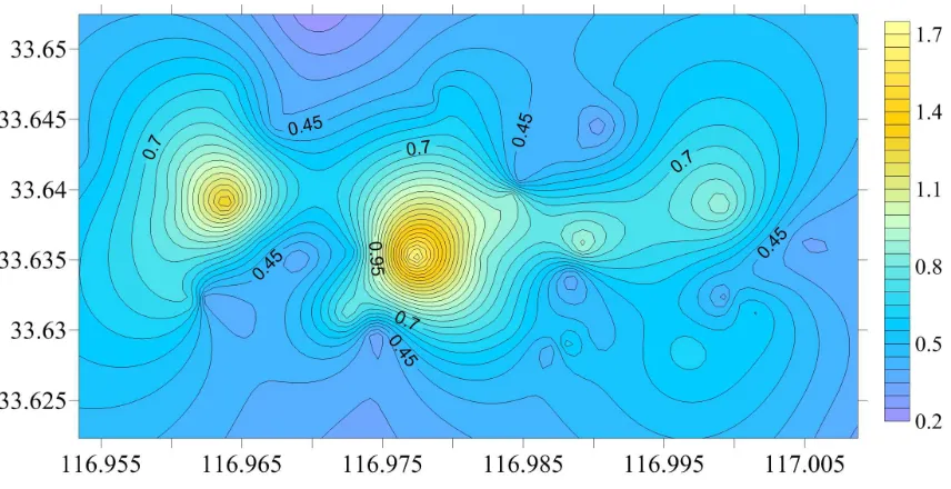 Fig. 4 Contour map of environmental baseline 