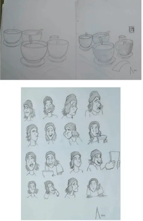 Figure 3.  Akbar work, A3 paper size pencil technique 