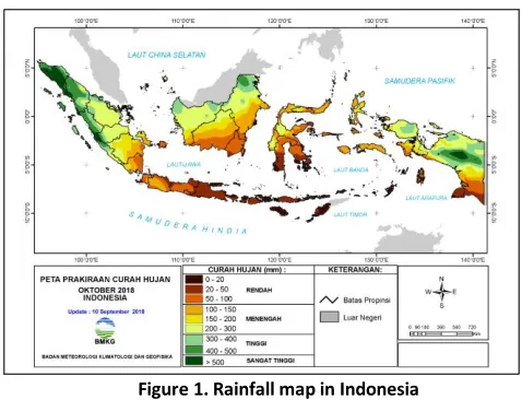 Figure 1. Rainfall map in Indonesia 