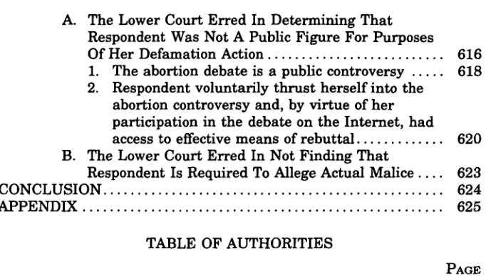 TABLE OF AUTHORITIES