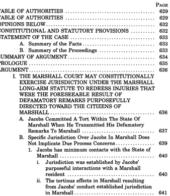 TABLE OF AUTHORITIES ..................................... TABLE OF AUTHORITIES ....................................