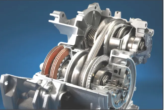 Figure 1.2: Punch Powertrain VT2 CVT gearbox [2] 