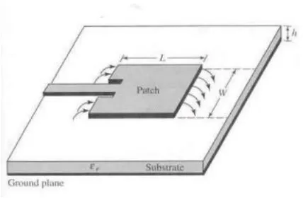 Figure 2.3: Microstrip feed line [8] 