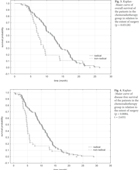 Fig. 3. Kaplan- -Maier curve of 