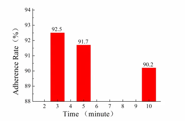 Figure 6 After 10 fter 10 minutes boiling - (a) without and (b) with anti-stripping additive