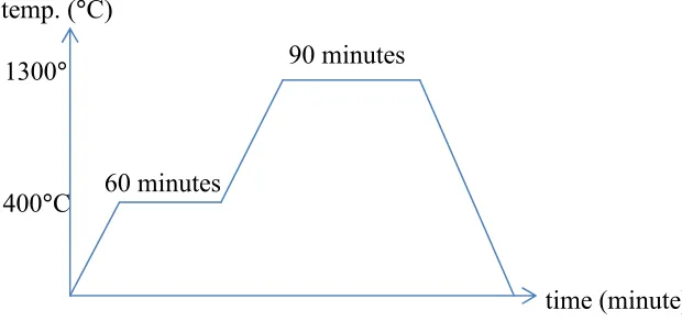 Figure 1. Sintering profile for the fabrication of SS316L foams 