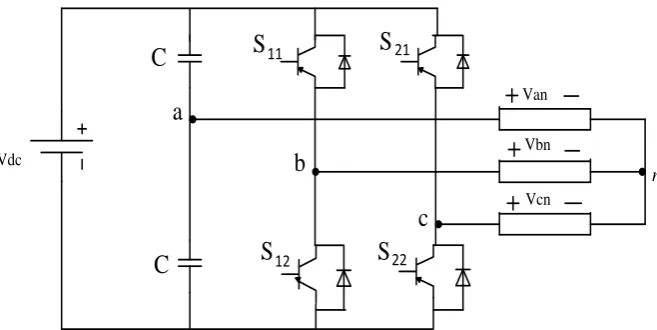 Figure 2.9: Three phase half bridge inverter 