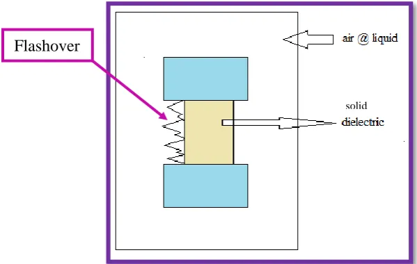 Figure 2.6 : Flashover occurred on surface of insulator [10] 