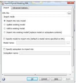 Figure 3.3 Import Physical Modeling 