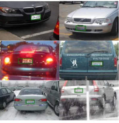 Figure 14.    American license plate detection results   