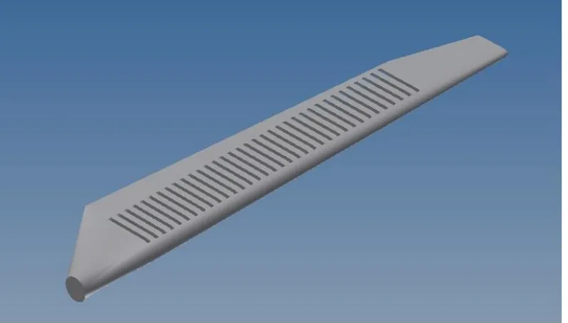 Figure 3.4: Horizontal slotted blade design 
