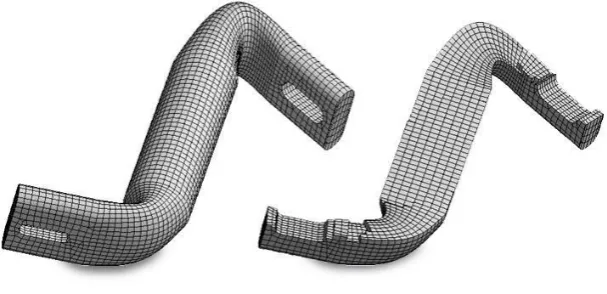 Figure 2.3: Automated hex meshing using MultiZone mesh method [22] 