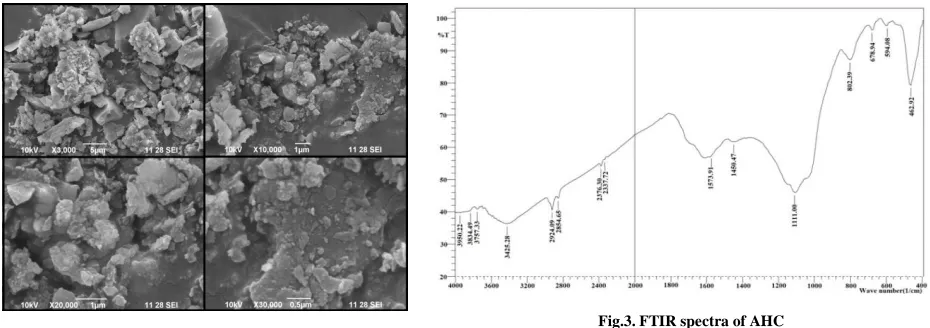 Fig.3. FTIR spectra of AHC spectra of AHC 
