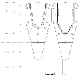 Figure 2. Technical drawing of 900 meshes in conventional bottom trawl.  