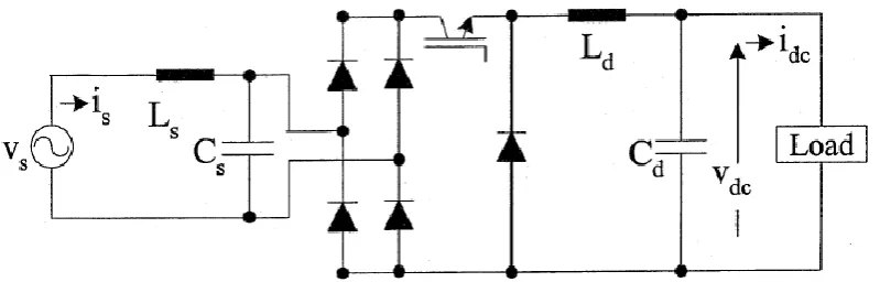 Figure 2.6: Rectifier circuit with Buck-Boost Converter 